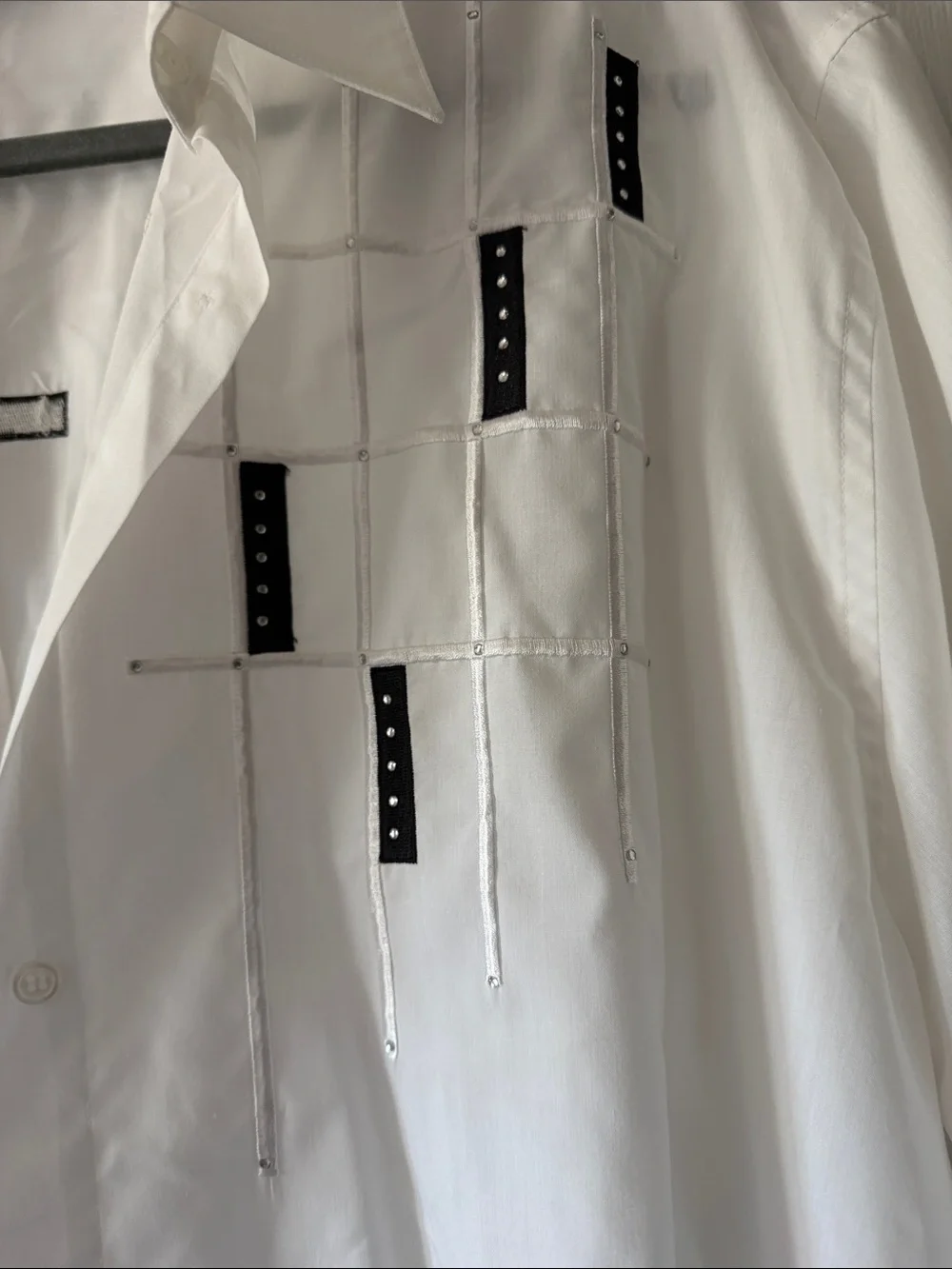 White Embroidered Women’s  Button-Up Shirt- never worn